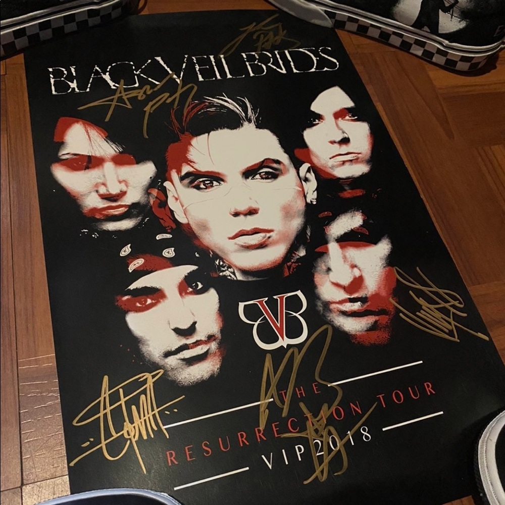 Black Veil Brides :: The Ressurection Tour Signed VIP 2018 Poster